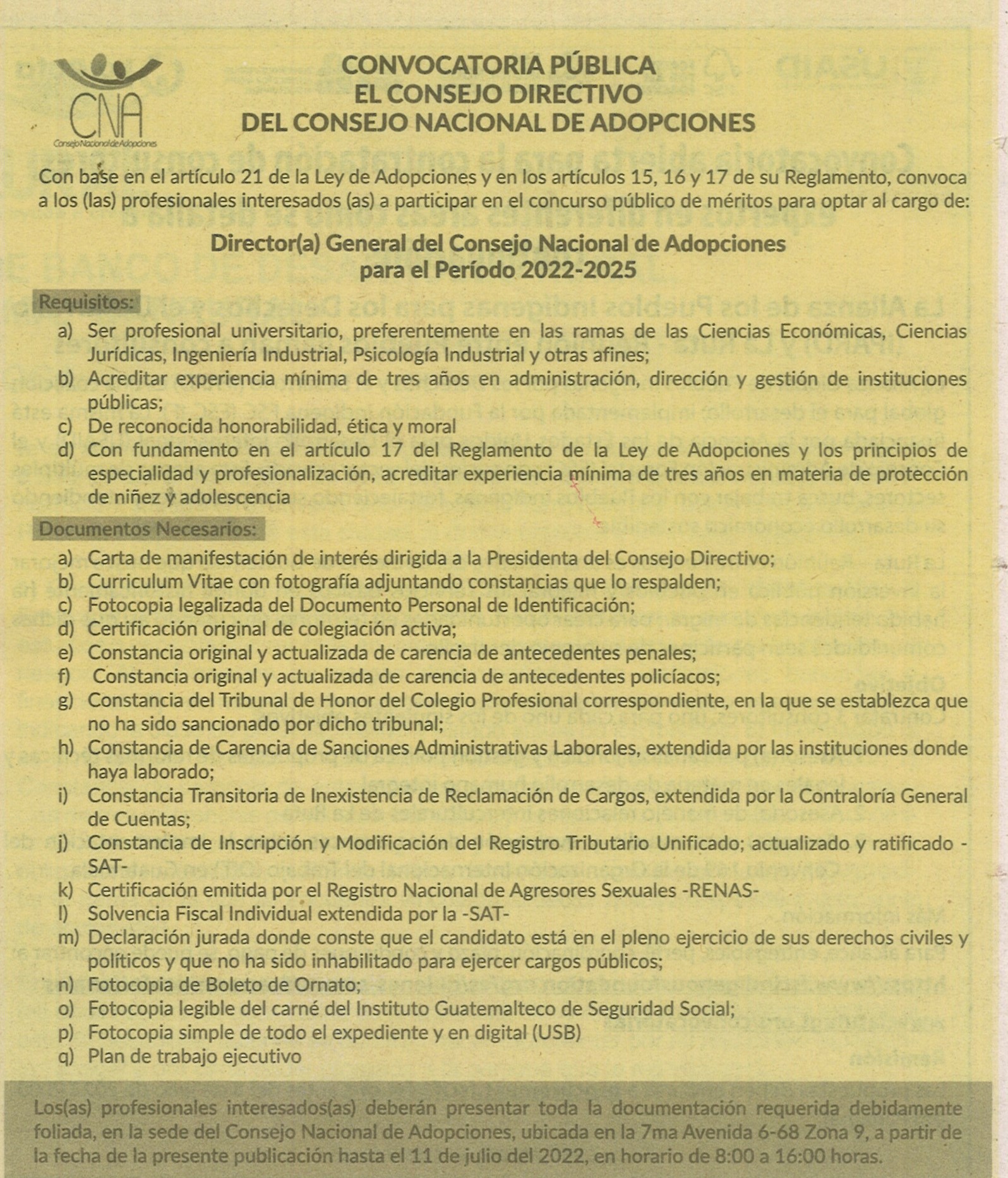 Convocatoria